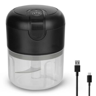 Rechargeable Mini Electric Chopper, Food Grade Bowl, Stainless Steel Blades, Rechargeable, One Touch Operation, for Chopping Garlic, Ginger, Onion, Vegetable